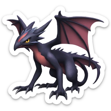 Edgy Cool Nargacuga-Noivern-Pokémon Full Body sticker