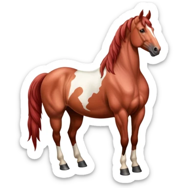 Red roan horse sticker