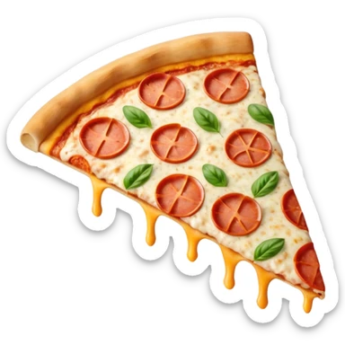 Italy flag with a pizza slice sticker