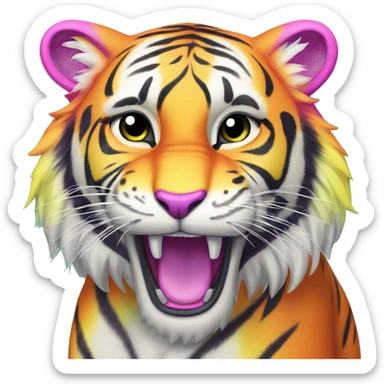 lisa frank tiger sticker