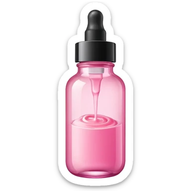 Glow recipe glass skincare bottle that is pink sticker