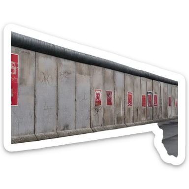 Berlin wall, depressive atmosphere, soviet times sticker