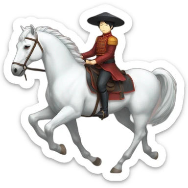 natsu rodong a horse art sticker