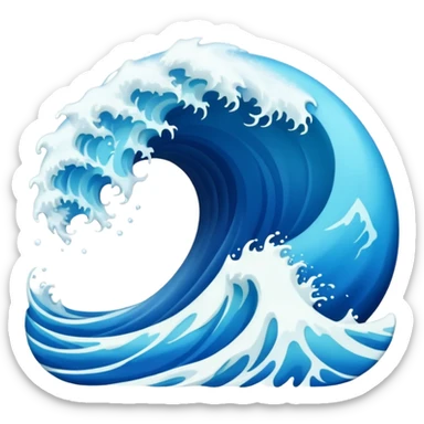 tsunami wave sticker