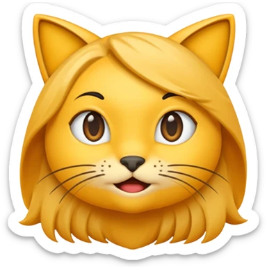 Emojis of the video game character, Kat, from the video game Geavity Rush sticker