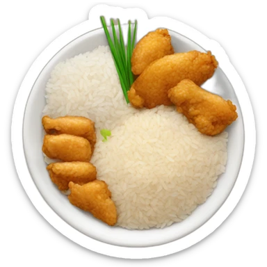 rice and chicken meal sticker