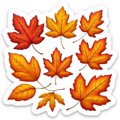 autumn leaves sticker