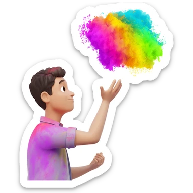 Holi emoji sticker