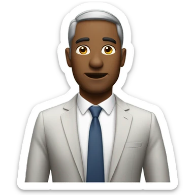 CEO talking with over-confidence sticker