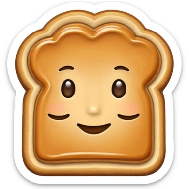 toast with dulce de leche in it with no face sticker