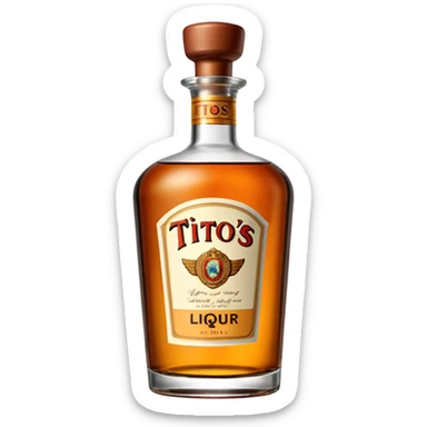 Tito’s liquor bottle sticker