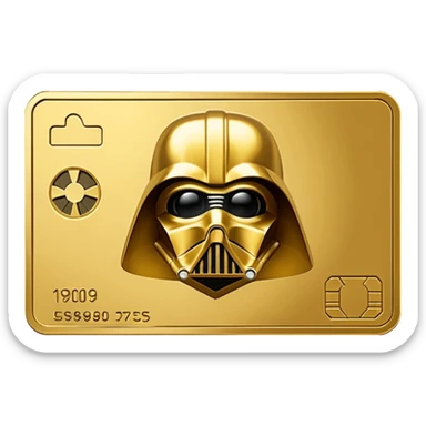 Star wars credits currency like a card sticker