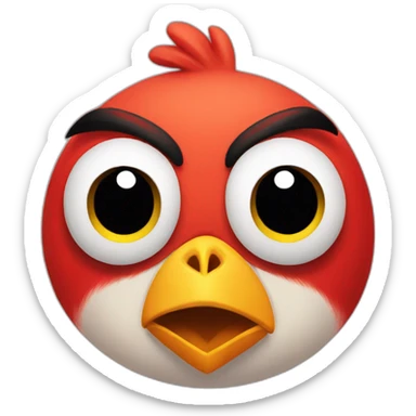 Angry Bird red sticker