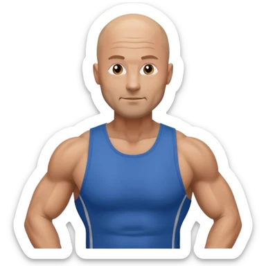 gym daddy with no hair 40 years old sticker