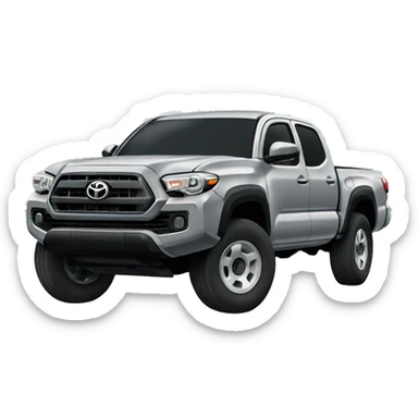 Singular grey Toyota Tacoma  sticker