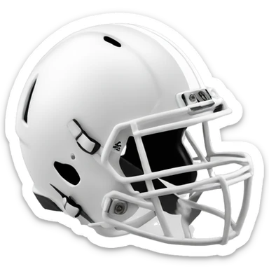 white football helmet with dollar sign on the side sticker