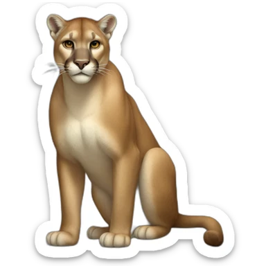 Mountain lion full body sticker
