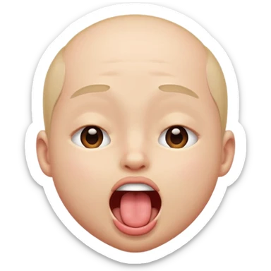 a face with their eyes closed sticking their tongue out with excitement  sticker