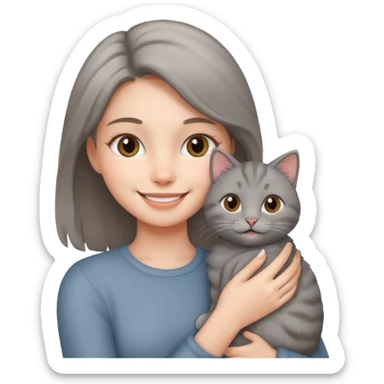 دختر با‌گربه sticker