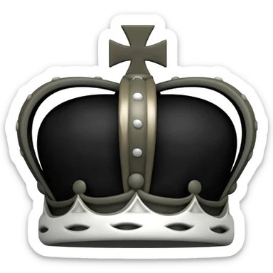 generate the most advanced black crown sticker