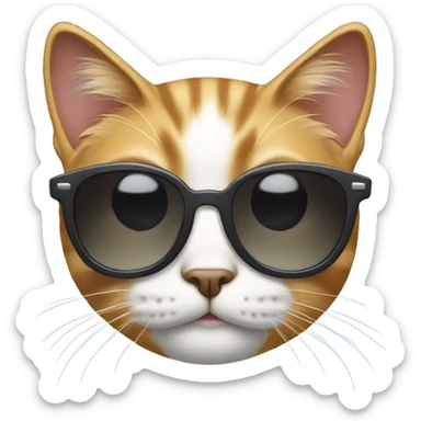 Cat with sunglasses sticker
