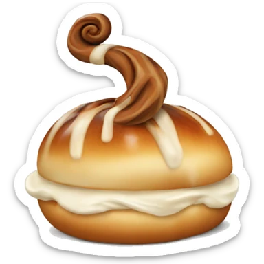 cinnabon cream bun sticker