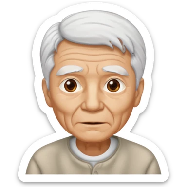 elderly man white hair  sticker