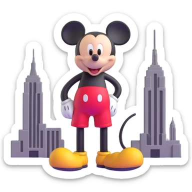 Mickey Mouse with the Empire State Building sticker