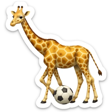 soccer player giraffe sticker