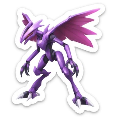  cool edgy shiny Palkia-Genesect-Raptor full body sticker