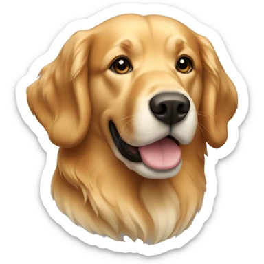 golden retriver female ginger sticker