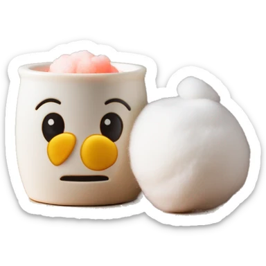 Wax warmer with cotton ball  sticker