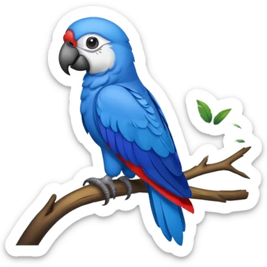 Blue parrot sticker