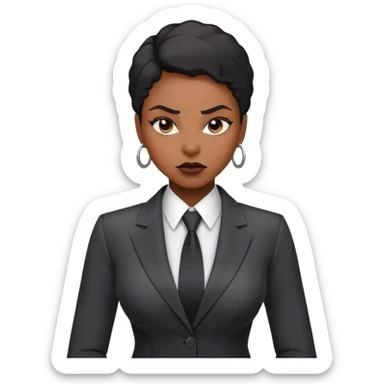 Black woman boss  sticker