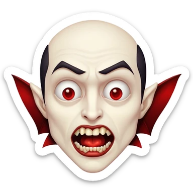A vampire biting its lip  sticker