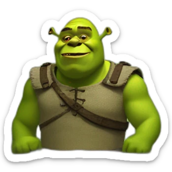 Shrek in swamp sticker