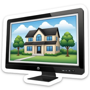 A pc monitor  real estate site sticker