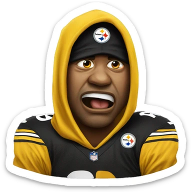 Crying Steelers fan sticker