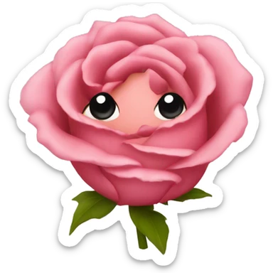 emoji mignon rose sticker
