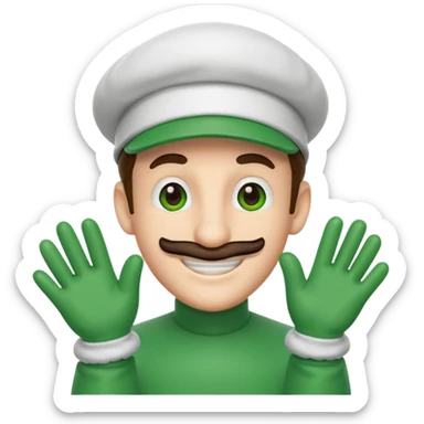 Luigi white gloves sticker