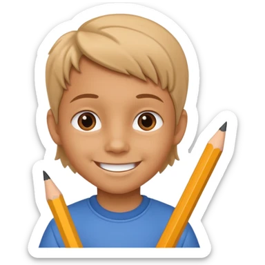 un copil care ii place matematica sticker