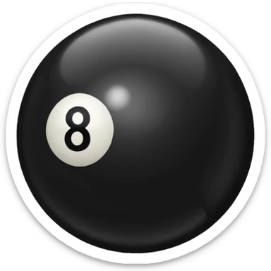 As este emoji 🎱 pero ponele un 1 a la par del ocho  sticker