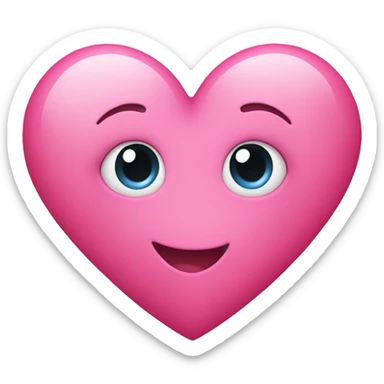 Pink heart sticker