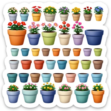 flower pots sticker