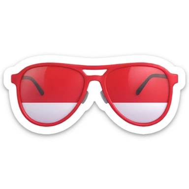 Denmark flag with sunglasses sticker