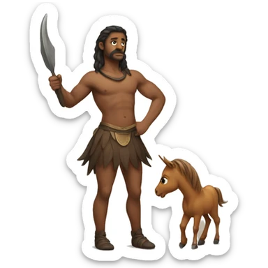 centaur being prejudiced against by short human sticker