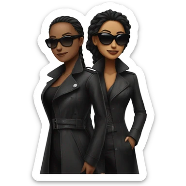 neo and trinity from matrix sticker