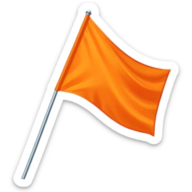 Double triangular orenge Flag sticker