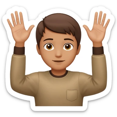 Mason 67 make the do the hands one up and one down palms facing up arms straight out sticker