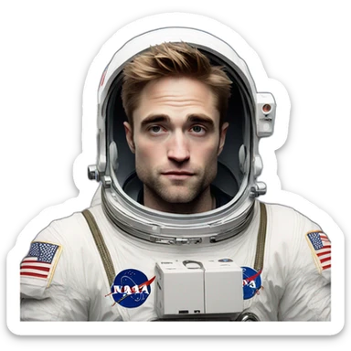robert pattinson astronaut sticker